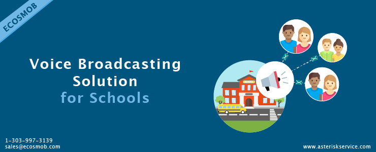 Voice broadcasting solution for schools